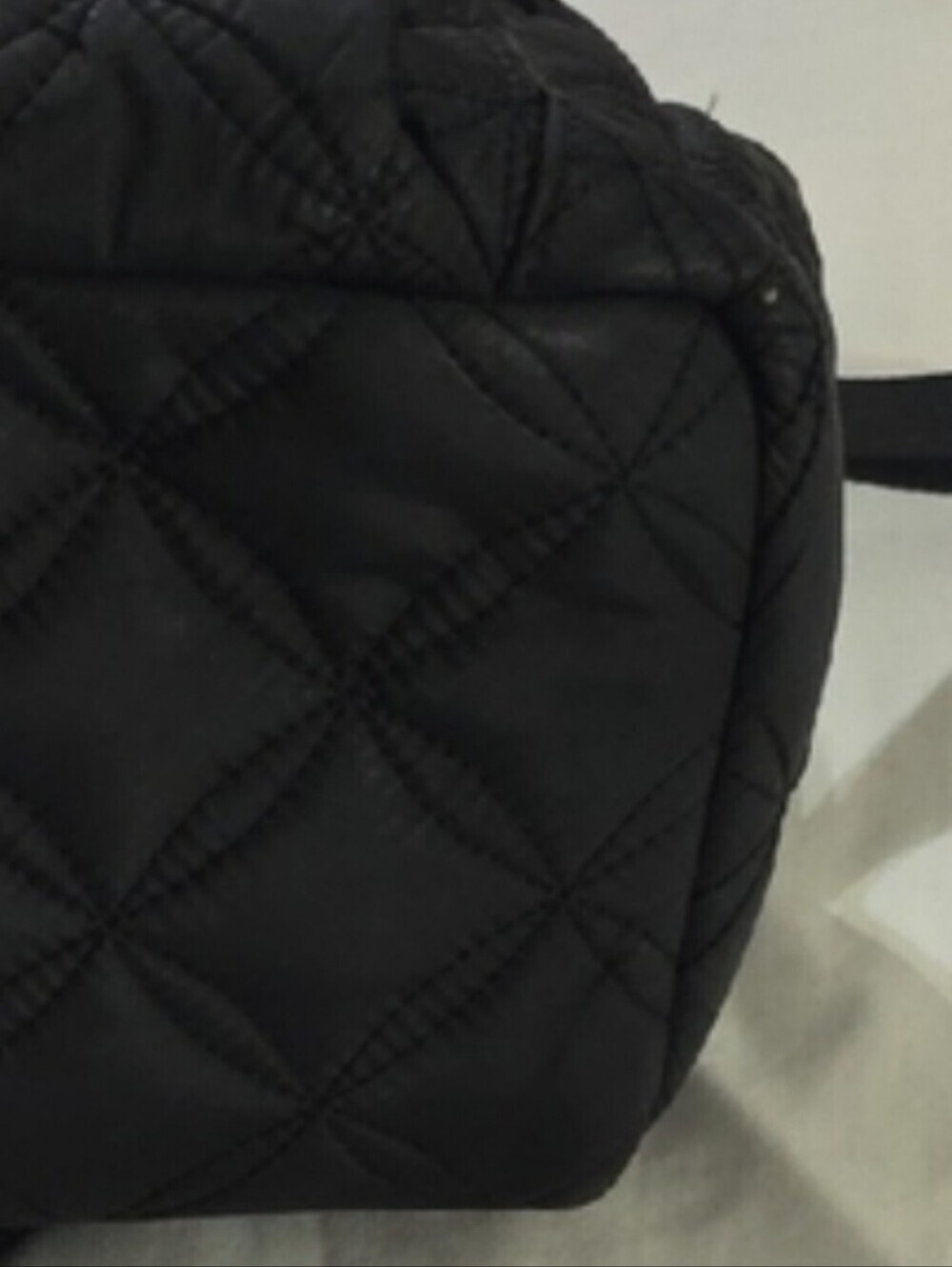 Kate Spade New York Black Quilted Nylon Backpack Gold Zip Travel Laptop Bag - Picture 8 of 10